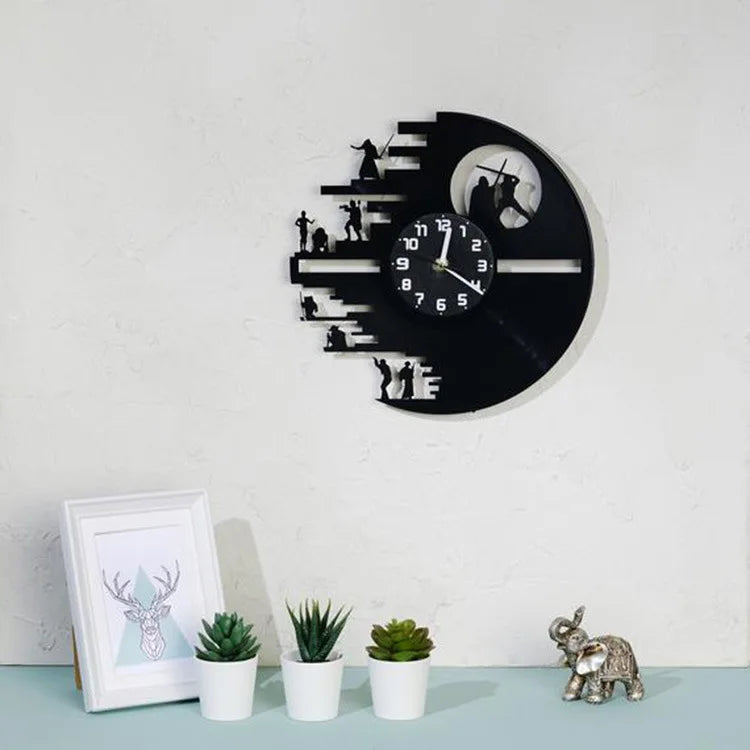 Product Image for StarWarsVinyl Uhr - LED Wanddecoration für Schlafzimmer, Ohne LED