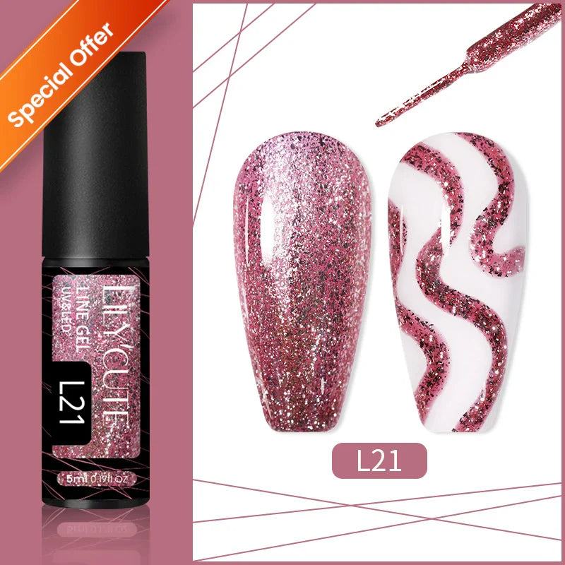 Product Image for Sandsberg |5ML Aurora Cat Magnetischer Liner Gel Nagellack Funkelndes Malgel Nagellack Semi Permanent UV Gel Linien Französische Nagelkunst, 
