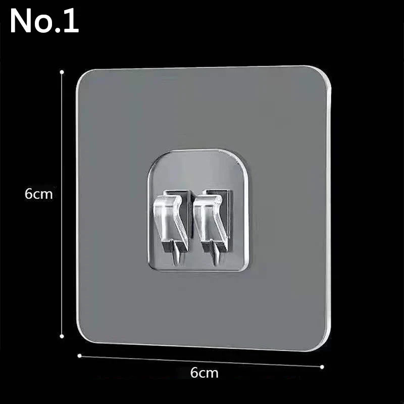 Product Image for Starker, nicht markierender Klebe-Haken - Transparentes Wandregal-Montagebuckle ohne Durchstechen, nagelfreies Hilfspatch, NEIN.1 / 10PCS