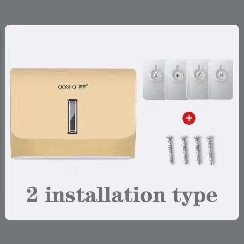 Product Image for Sandsberg | Stijlvolle Wandgemonteerde Keuken- en Badkamerpapieren Handdoekhouder - Stevige ABS met Eenvoudige Installatie, Gold