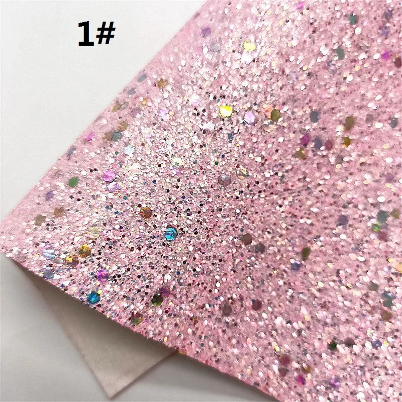 Product Image for Sandsberg | Sparkling Pink Heart & Cloud Faux Leather Crafting Sheet - Ideaal voor DIY Projecten, 1