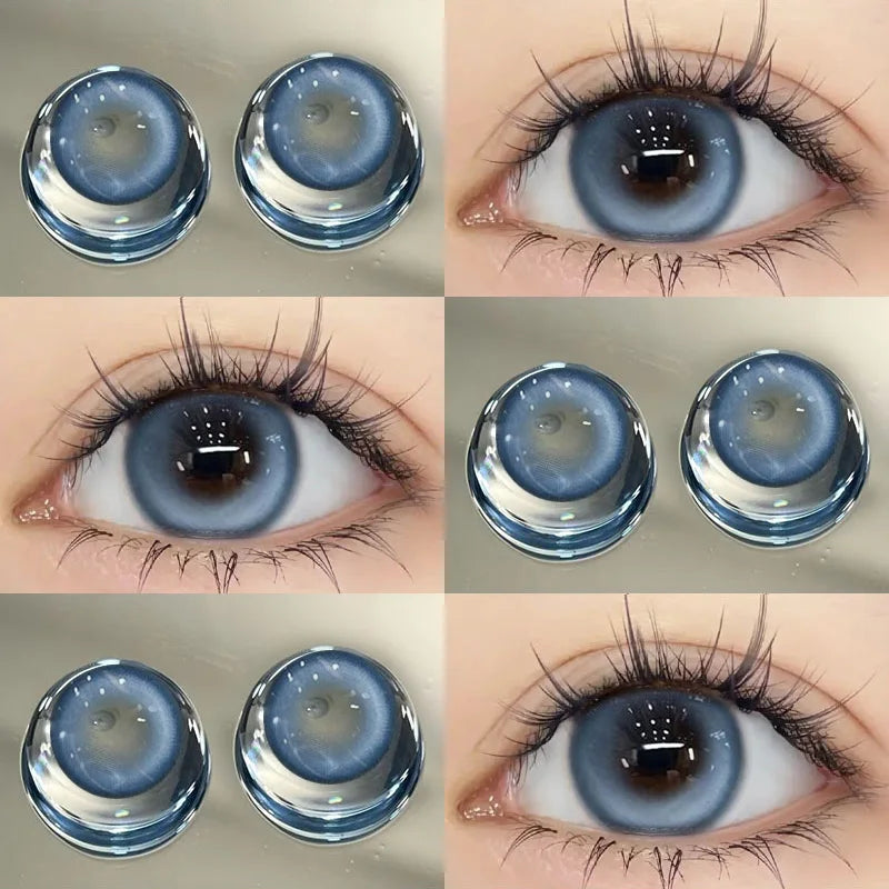 Product Image for Sandsberg | 2pcs Farbige Kontaktlinsen für Augen Hochwertige Myopie Schönheit Pupille Blau Grün Linsen weiche natürliche Linsen, Blaue Kokosmilch / -4