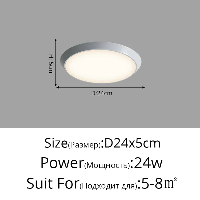 Product Image for Ultra-dünne LED Drei-proof Deckenleuchten Runde wasserdichte Badezimmer Balkon Schlafzimmer Esszimmer Licht Balkon Korridorlampen, Weiß D24x5cm 24W / 