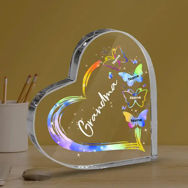 Product Image for Sandsberg | Handdruck Großmutter Druck Acryl Herz Plakette Großmutter Geburtstagsgeschenke Sohn für Großmutter Andenken Schlafzimmer Tisch 