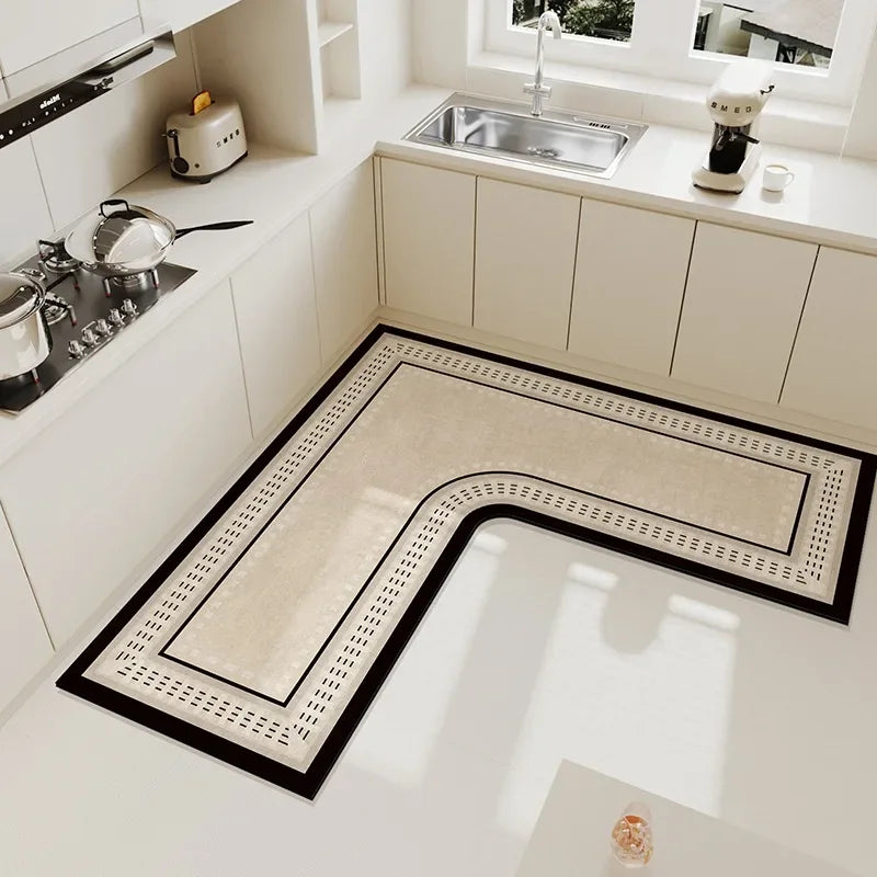 Product Image for Sandsberg | Küchen Teppich L-Form Bodenmatte Rutschfeste Fußmatten Wasserabsorbierend Schnell trocknend Alfombra De Cocina 주방 카펫, SA2784-G / 