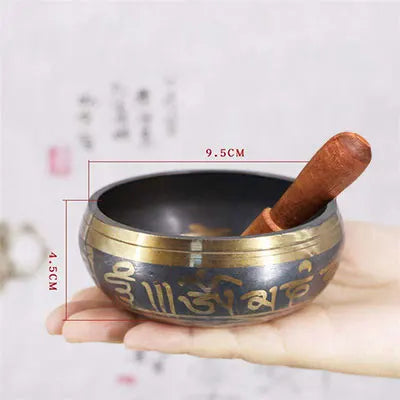 Product Image for Tibetan Bowl Singing Bowl Nepalese Buddhist Tibetan Chanting Yoga Meditation Bowl Buddhist Sound Therapy Bowl Copper Religion Crafts, Bronze9.5 CM