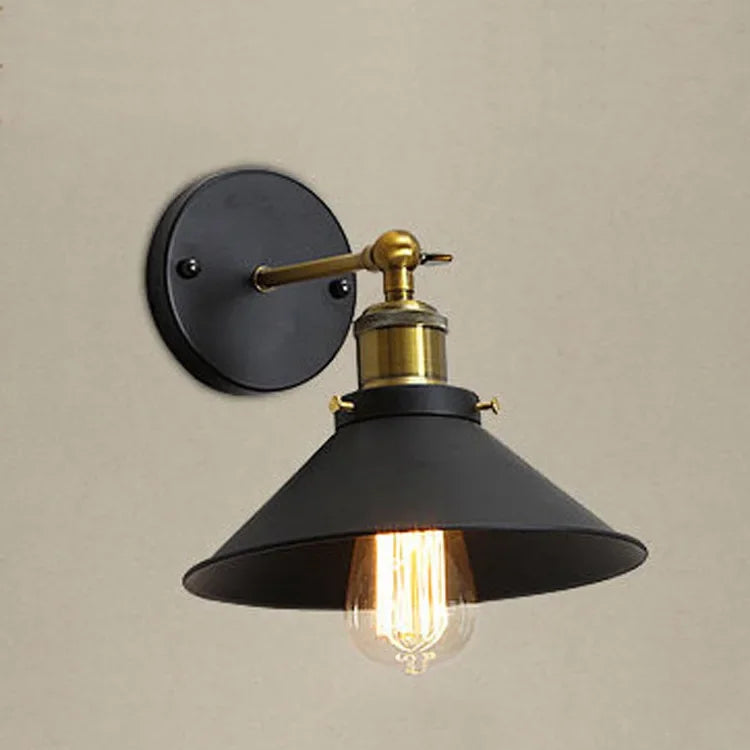 Product Image for Vintage Industriestil LED Wandleuchte – Retro amerikanische Land Eisen Kunst Wandleuchten für Schlafzimmer, Flur, Bar und Restaurant, B 22CM / Warmes 