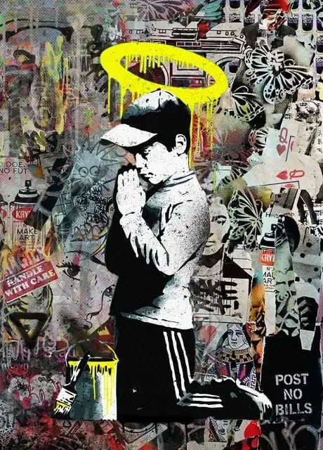 Product Image for Skandinavische Cartoon abstrakte Wandkunst farbenfrohes Orang-Utan Graffiti Banksy HD Leinwandposter Drucke Zuhause Schlafzimmer Wohnzimmer Dekor, 11 