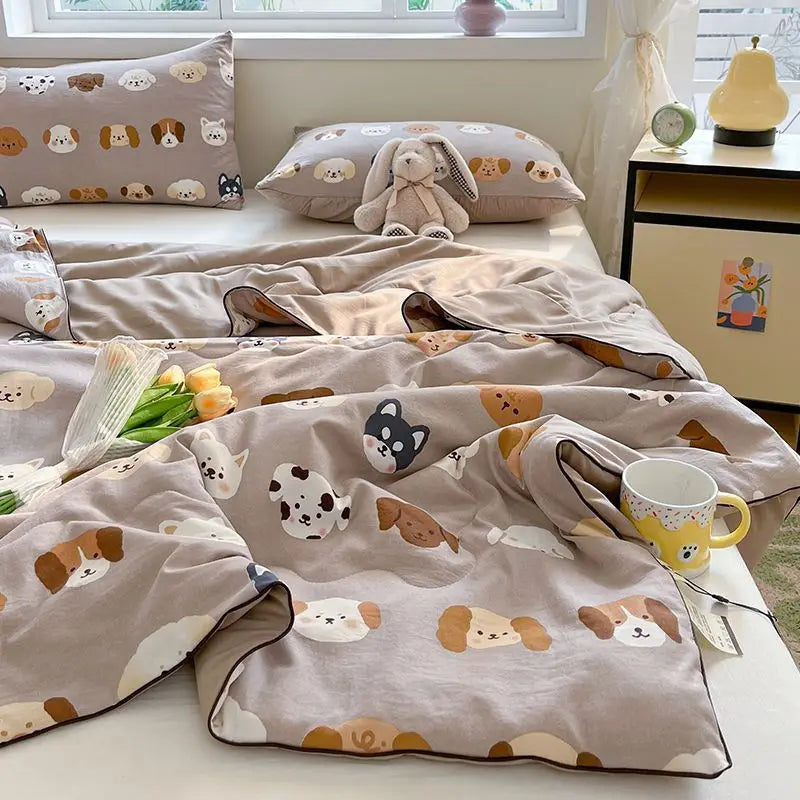 Product Image for Sandsberg | Sommerdecke Klimadecke Blumenmädchen Herz Klasse A Doppel-Lagen-Garn Sommer kühl weich Maschinenwaschbar, 12 / 200x230cm 1Stück