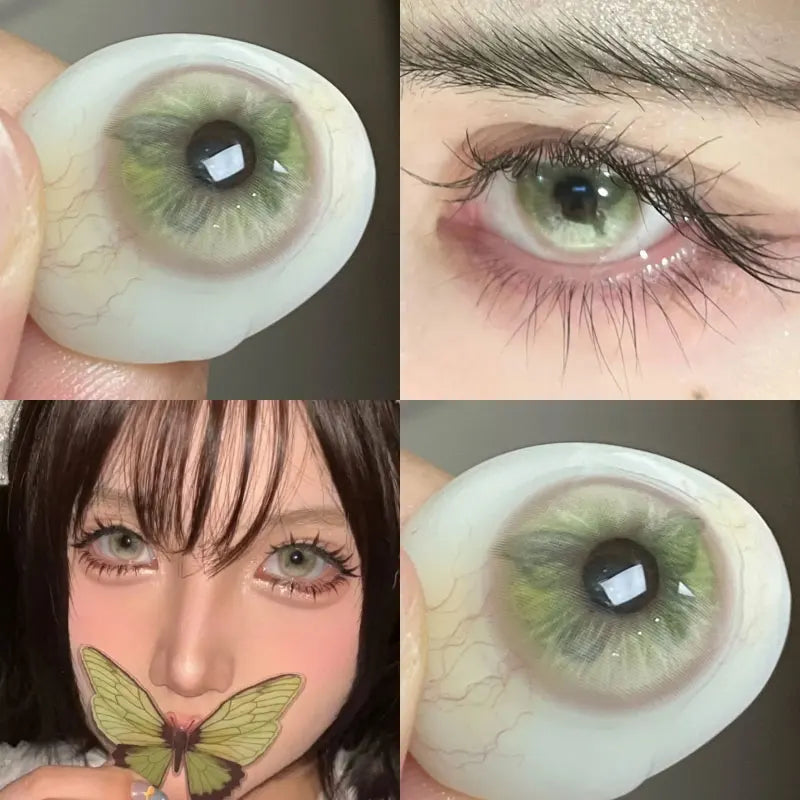 Product Image for Sandsberg | 1Pair Linsen Mit Myopie Farbigen Kontaktlinsen Für Große Augen Grün Blau Cosplay Pupillen Grad Farblichinsen Halloween, Frühling 