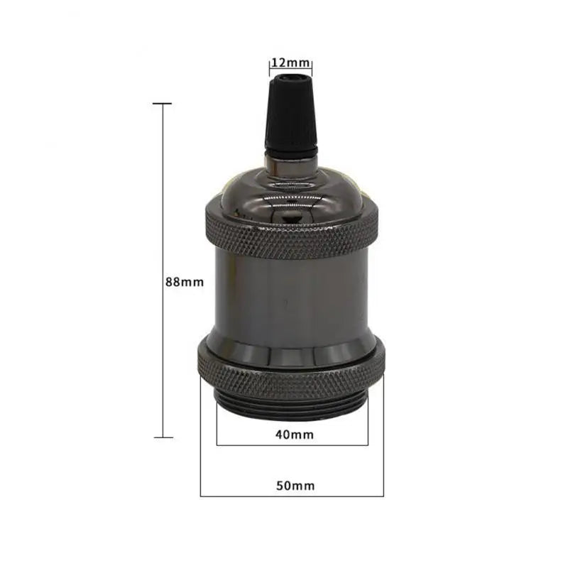 Product Image for Vintage Aluminium E27 Pendelleuchte Sockel – Retro Industriedesign Edison Lampenhalter für Zuhause, Bar und Café Dekor, Schwarz / CHINA