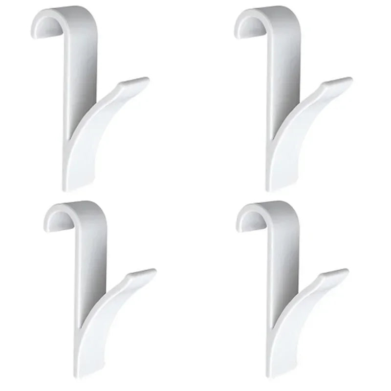 Product Image for Weiße klare Kleiderbügel Clips Aufbewahrungsregale, 4 Stk