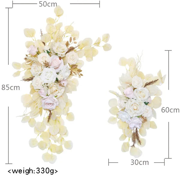 Product Image for Sandsberg | Staubige Rose Hochzeitsbogen Blumen Dekoration für Landhochzeitszeremonie Florale Girlande Empfang Hintergrund Dekoration, Aprikose