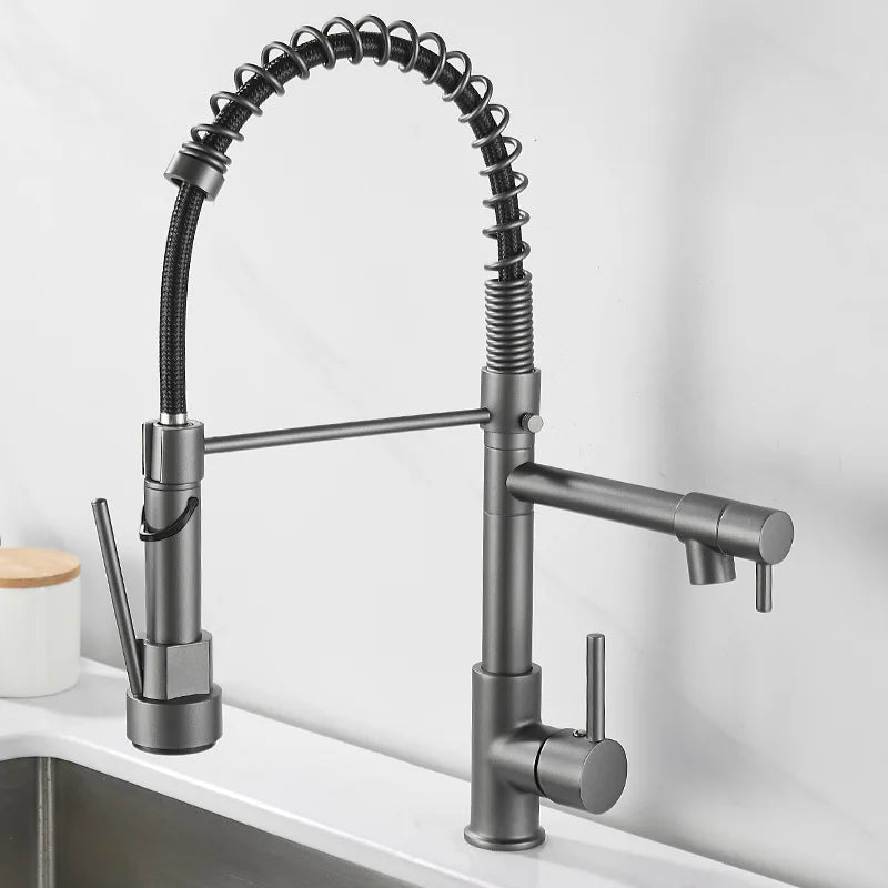 Product Image for Wasserhahn mit Doppeltem Auslauf – Hochwertiger Wasserhahn für Flexibles Spülen, Einfache Installation, Ideal für Moderne Küchen, Schwenkbar und 