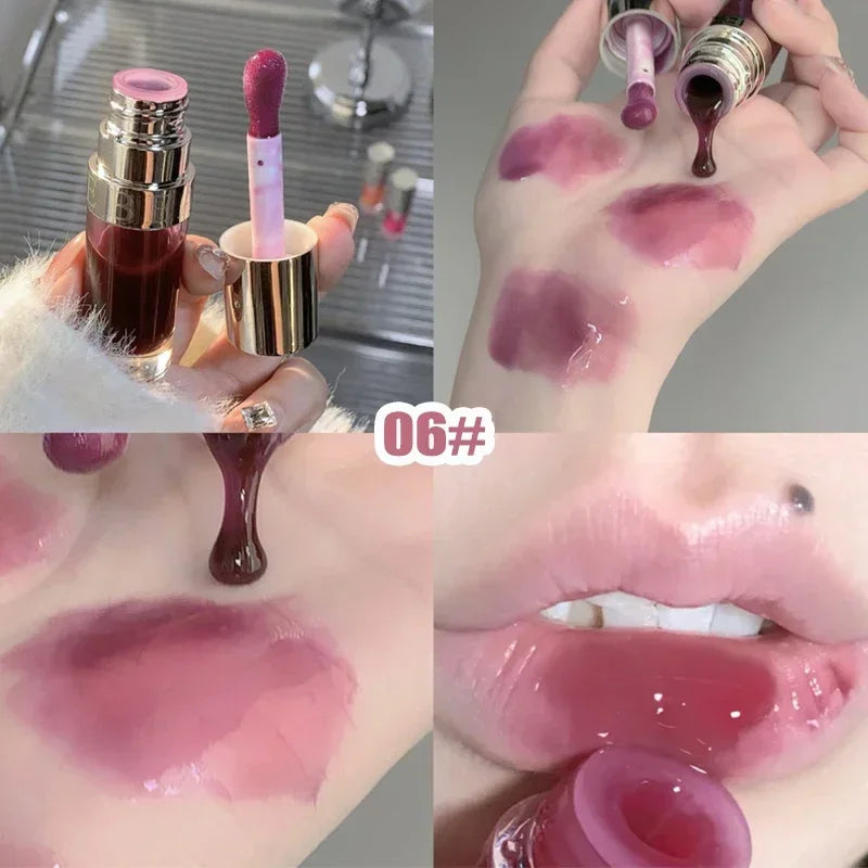 Product Image for Sandsberg | Jelly Violet Glass Lip Oil Moisturizing Transparent Volume Lipstick Makeup Nourishing Liquid Lipstick Large Brush Lip Care, 6