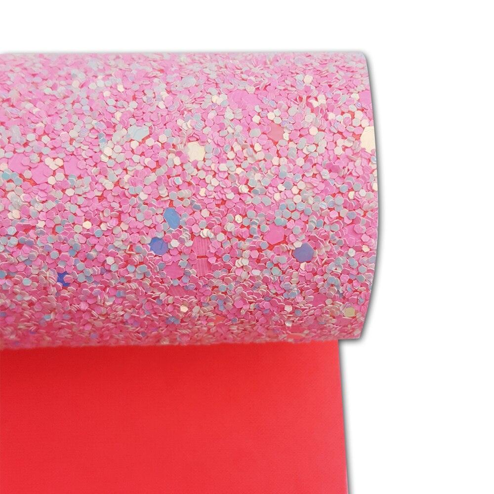 Product Image for Sandsberg | Glamoureuze Roze Glanzende Glitters Stof Rol voor Indrukwekkende Handtassen en Accessoires, 5 / Rolle 20 x 120cm