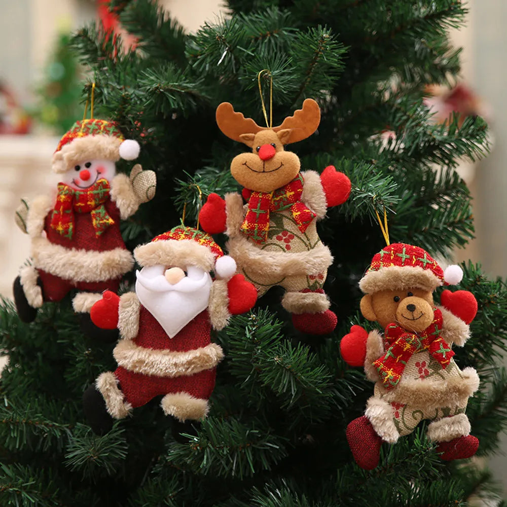 Product Image for Weihnachtsbaum Ornament Set – Weihnachtsdekoration mit Weihnachtsmann, Rentier und Schneemann