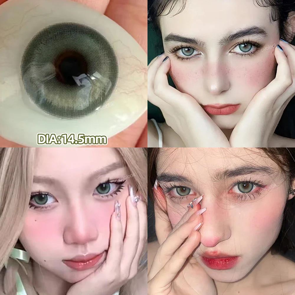 Product Image for Sandsberg | Neu 1 Paar Mode Große Linsen Myopie Farbige Kontaktlinsen für Augen Schönheit Blaue Augen Linsen Grüne Pupillen Braune Graue Linse, 