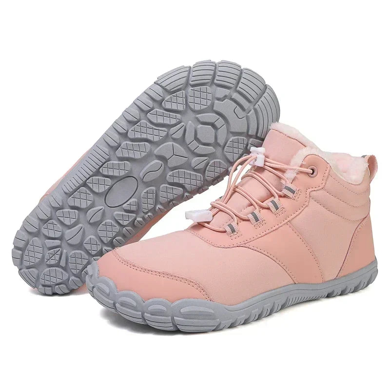 Product Image for Zero Drop Herren Barfuß Wasserdicht Winter Schnee Wandern Thermo Fell Stiefel Breite Zehenbox Sneakers Herren Schuhe, Rosa(36-42) / 42