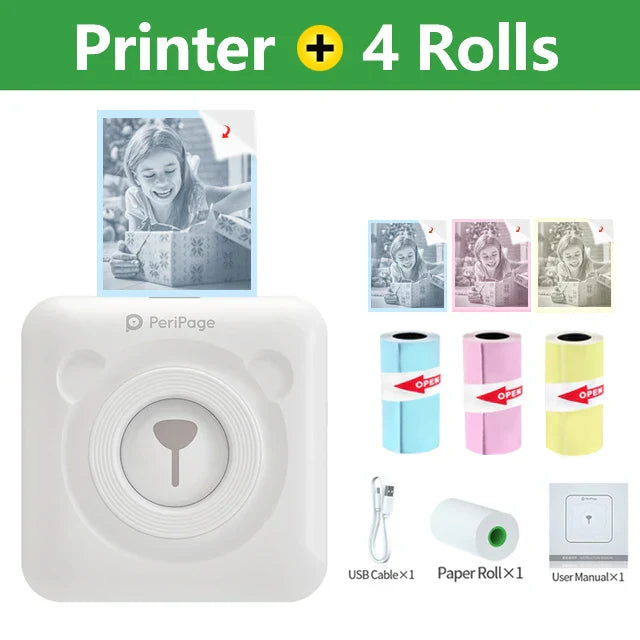 Product Image for Tragbare Photo- und Etikettendrucker PeriPage A6 - Thermo Selbstklebender Drucker für Etiketten und Aufkleber, Kompatibel mit Mobile, W Füge 3R 
