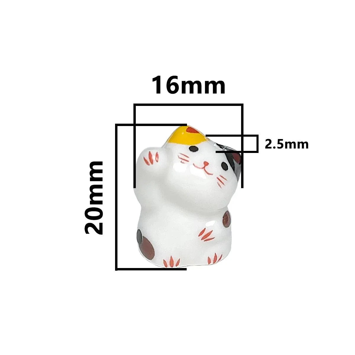 Product Image for Sandsberg | Charmante Anime-inspirierte Glückskatze Keramikperlen für kreative Schmuckprojekte - 15x21mm Porzellan Essentials mit vertikalem Loch, 