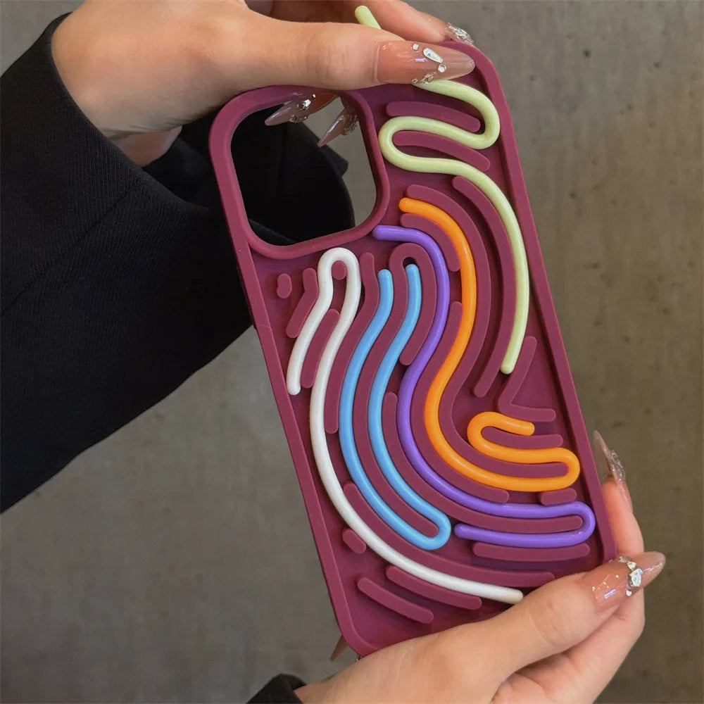 Product Image for Sandsberg | Lustige DIY-Muster-Handyhülle für iPhone 15 Pro 12 13 14 Pro Max Cover Stoßfest Silikonhüllen für Apple 14pro 16 Süße Funda, WK028-3 / Für