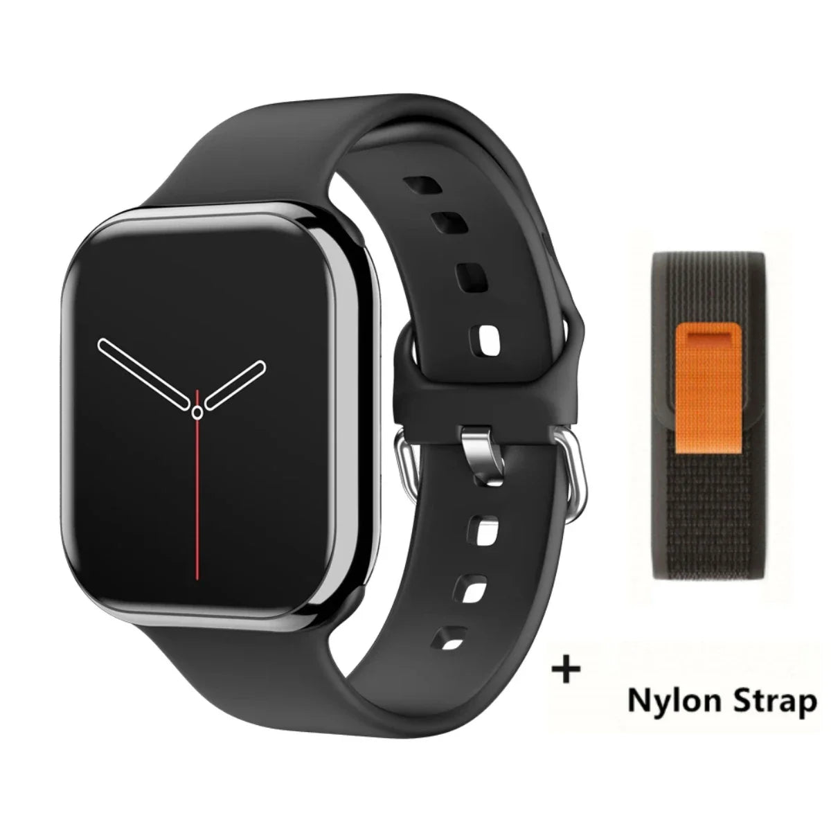 Product Image for NEUE Smart Watch 9 NFC BT Anruf Herzfrequenz Sport Fitness Wasserdicht Amoled Bildschirm Kabelloses Laden 450Mah Männer Frauen Für IWO Uhr, Schwarz-