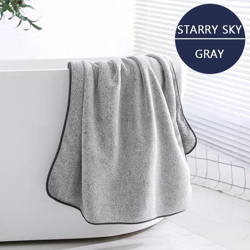 Product Image for Verdickte Mikrofaserduschtücher - Körperhandtuch für Fitnessstudio, Sport, Dusche, Spa und Hausgebrauch, 70x140cm / Stern
