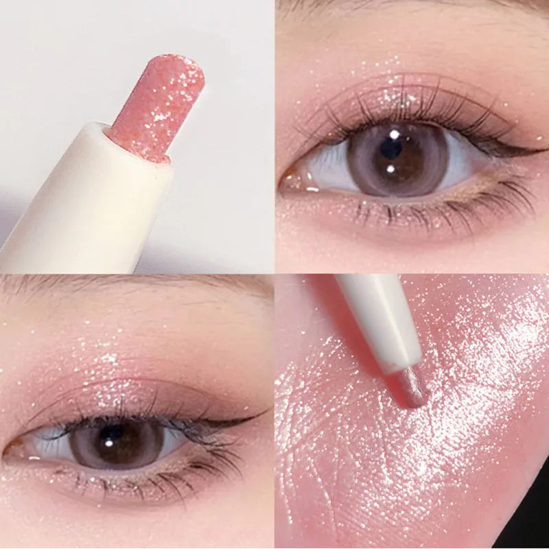 Product Image for Sandsberg | Glitzer Silber Liegender Seidenspinner Stift Farbe Natürlich Aufhellender Lidschattenstift Schimmer Kleber Eyeliner Wasserdicht 