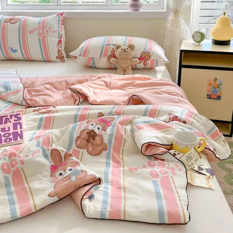 Product Image for Sandsberg | Sommerdecke Klimadecke Blumenmädchen Herz Klasse A Doppel-Lagen-Garn Sommer kühl weich Maschinenwaschbar, 13 / 200x230cm 1Stück