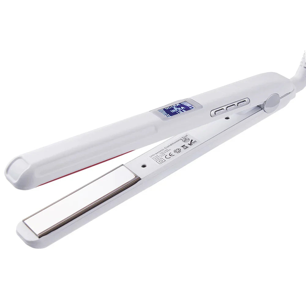 Product Image for Ultraschall-Infrarot-Haarglätter: Keratinbehandlung für krauses Haar, WEISS / us