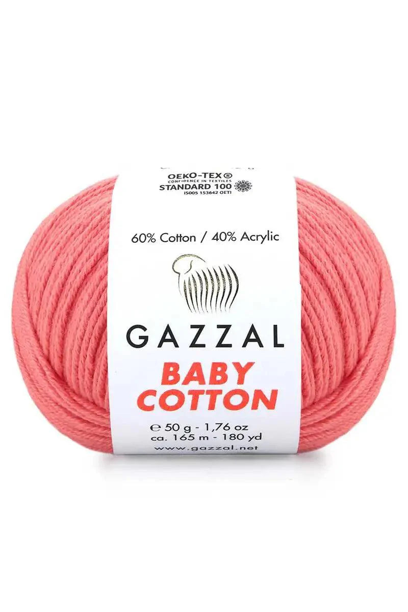 Product Image for Sandsberg | Gazzal Baby Cotton Ball Handbreigarn - 50g, 165m, Weiche Baumwoll-Acryl-Mischung für kreative Häkel- und DIY-Projekte, Türkische Qualität,