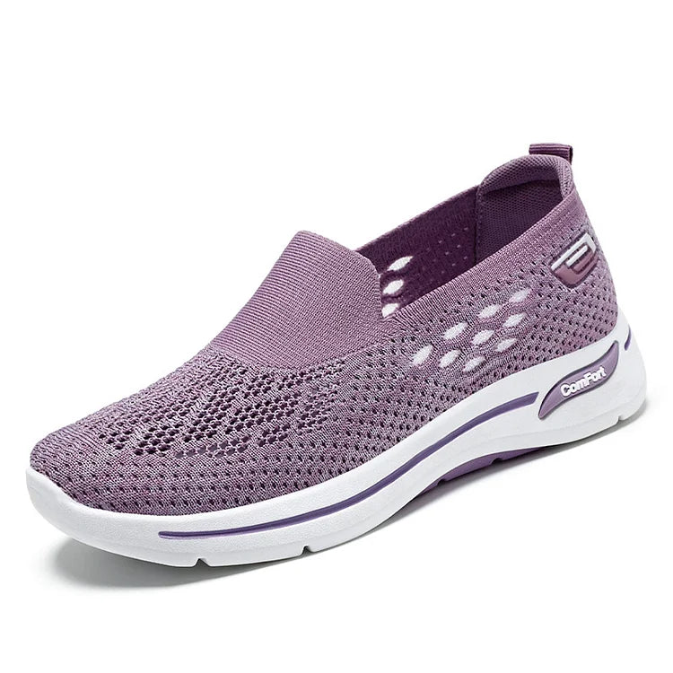 Product Image for Womens Damen Slip On Memory Foam Casual Smart Walking Arbeit Trainer Schuhe Größe, Lila / 40