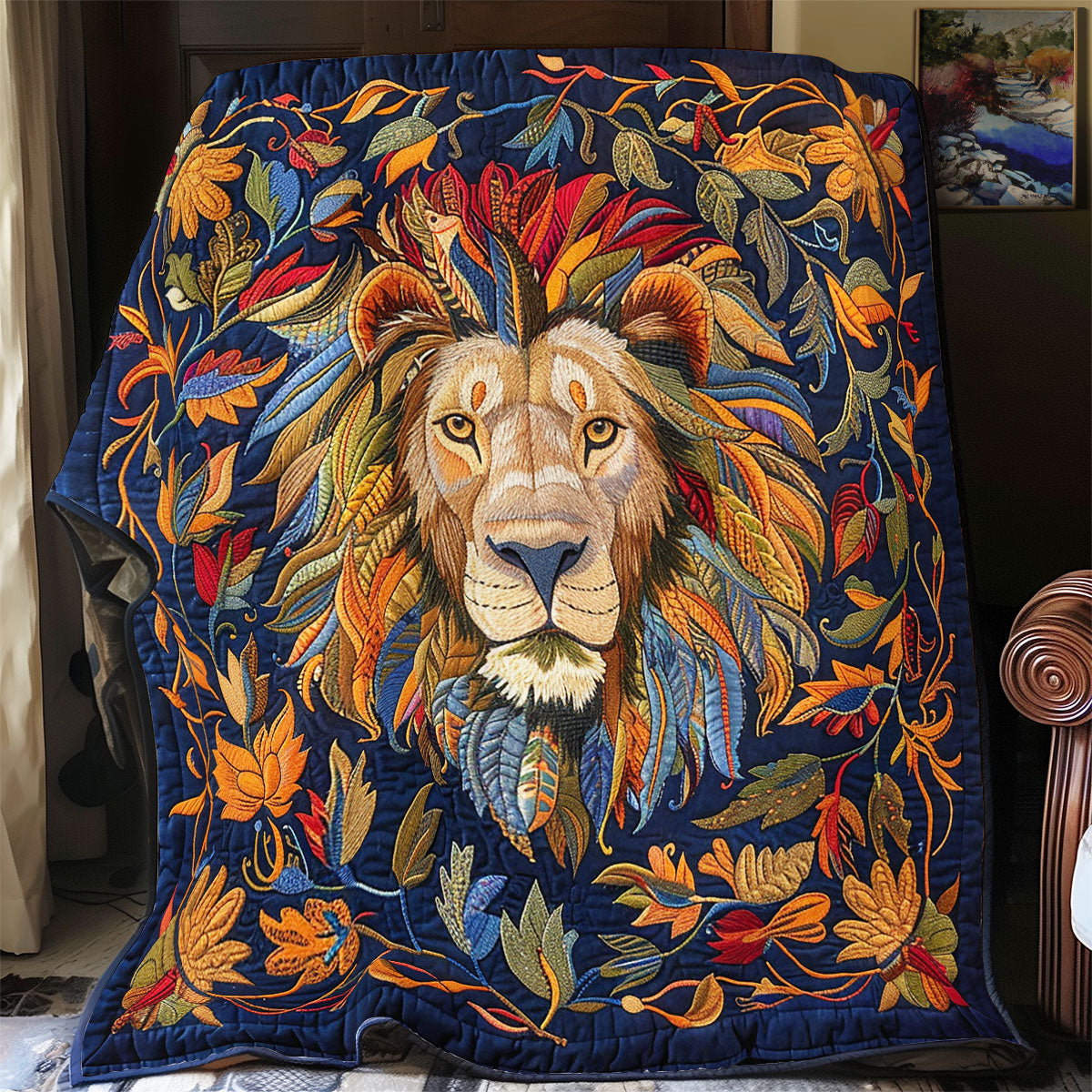Product Image for Vibrant Lion Steppdecke, King - 79"x90"