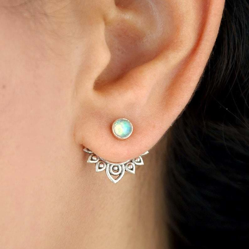 Product Image for Elegante Sophia Ohrringe aus natürlichem Opal im Lotosstil