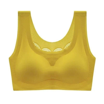 Product Image for Ultradünner Plus Größe Ice Silk Komfort-BH, Gelb / 5XL