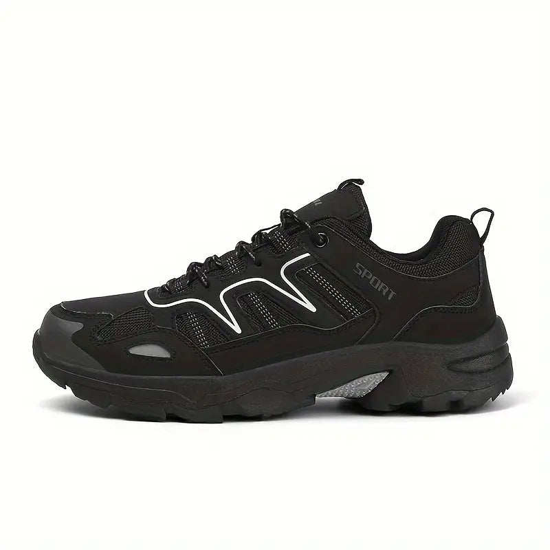 Product Image for Unisex Rutschfeste Wanderschuhe – Dauerhafte Schnürtrekkingschuhe für draußen, Schwarz / 10