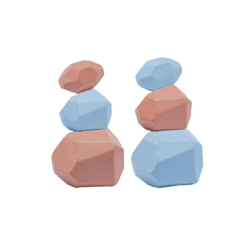 Product Image for Sandsberg | Bunte Holzbausteine Set für kreatives Lernen und logische Entwicklung, 6 stuks blauw / Kina