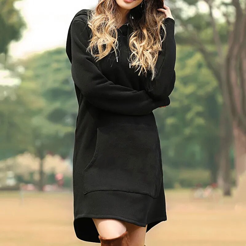 Product Image for Sweatshirt-Kleid für Damen, Schwarz / XXXL