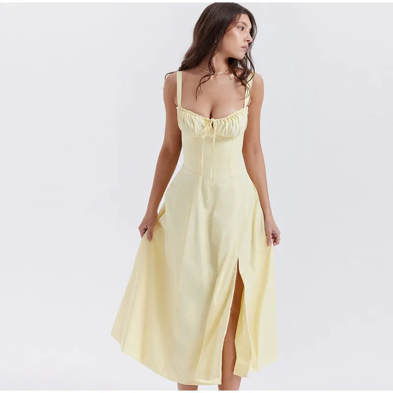 Product Image for STILVOLLE DIVA | Bustierkleid mit Taillierung | Trendy Kleid, Gelb / L