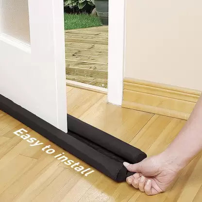 Product Image for Tür Staubstopper, Türspalt-Abdeckung Dichtung, Doppelzug Türschutz, Schwarz