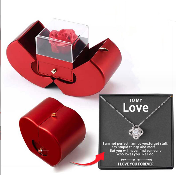 Product Image for Sandsberg | EternaRose | ewige rose | Immer frische Eleganz | Fühle die Liebe jeden Tag, LOVER Kette silberne Kartenbox / Englisch