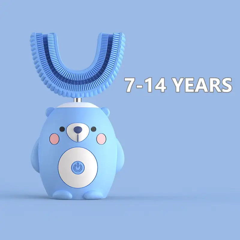 Product Image for U-förmige elektrische Kinderzahnbürste, 7-14 JAHRE - Blauer Bär