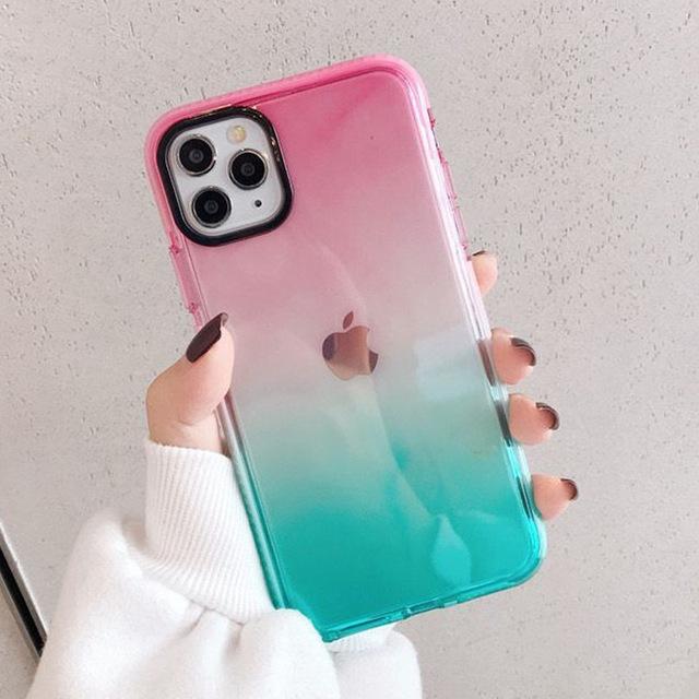 Product Image for Stoßfestes transparentes Gehäuse mit Farbverlauf, iPhone 7/8