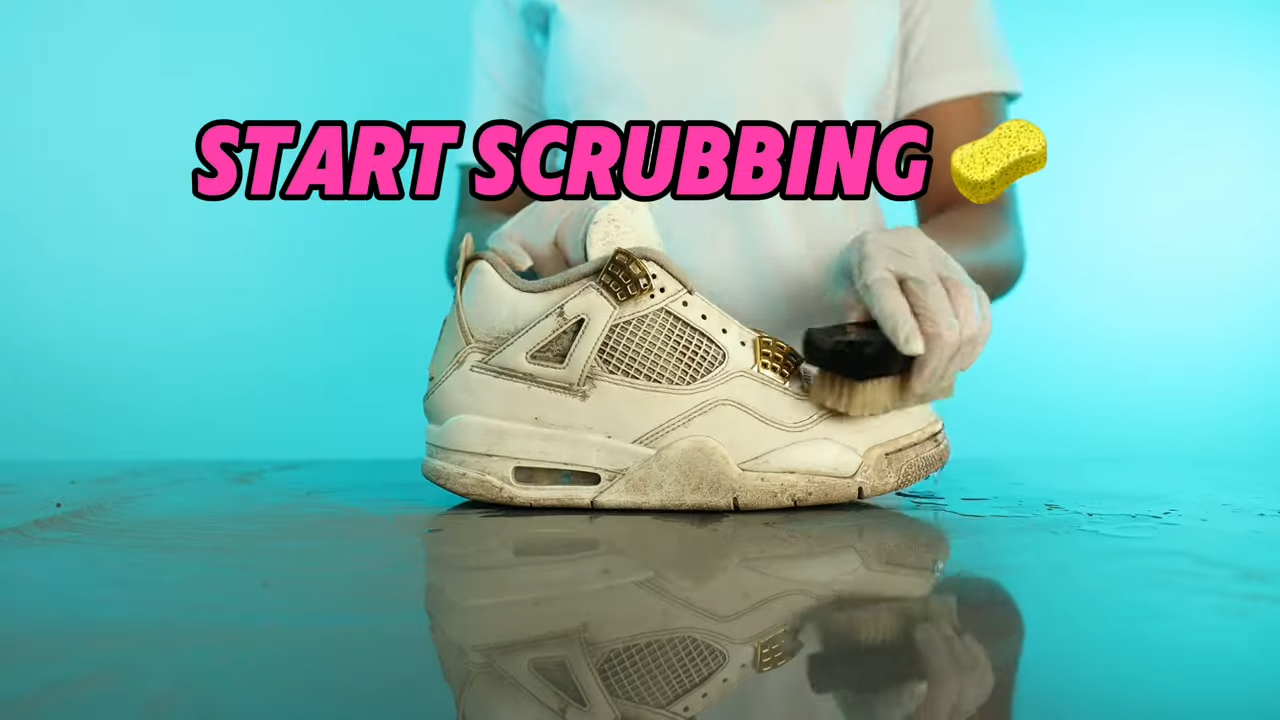 Scrubbing the Air Jordan 4 'Metallic Gold'