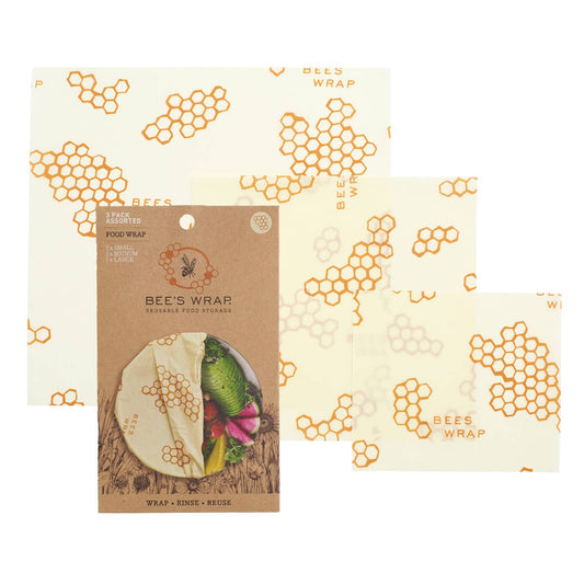 Bee's Wrap Assorted 3 Pack Vegan Meadow Magic