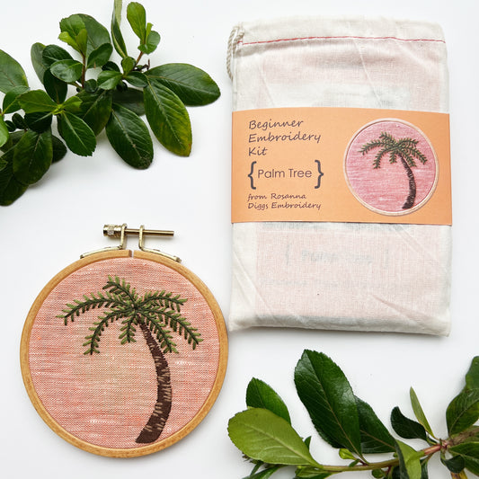 Palm Tree: Beginner PDF Embroidery Pattern – Rosanna Diggs Embroidery