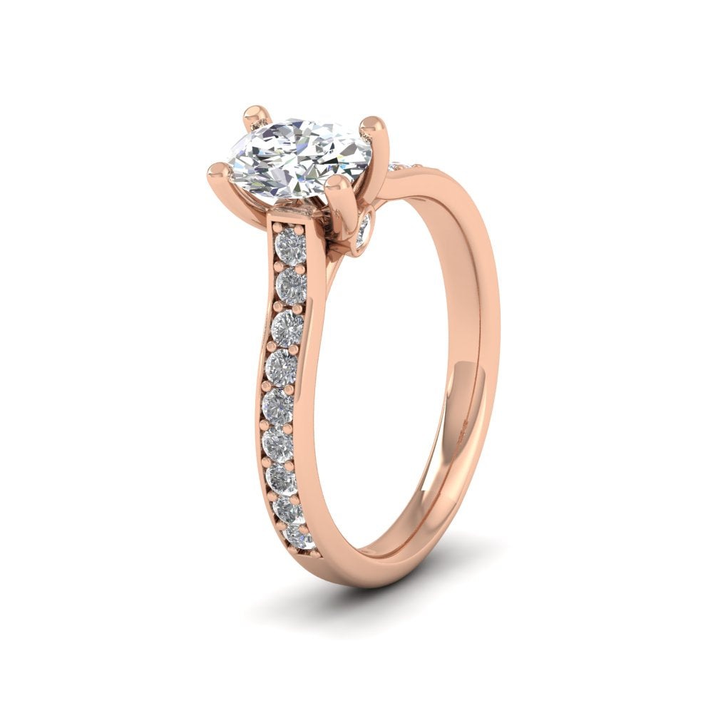 1ct Oval Diamond Shoulder Ring – Layla Diamonds