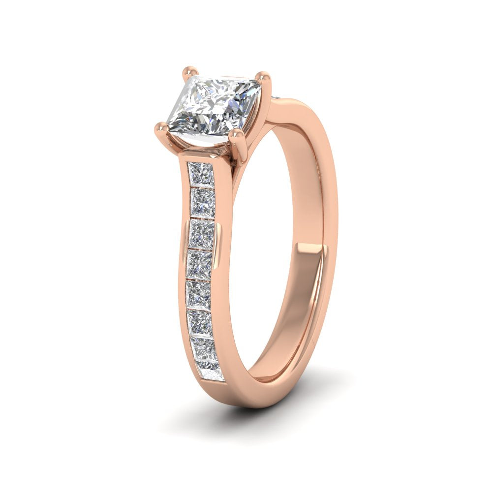 Rose gold sales princess ring