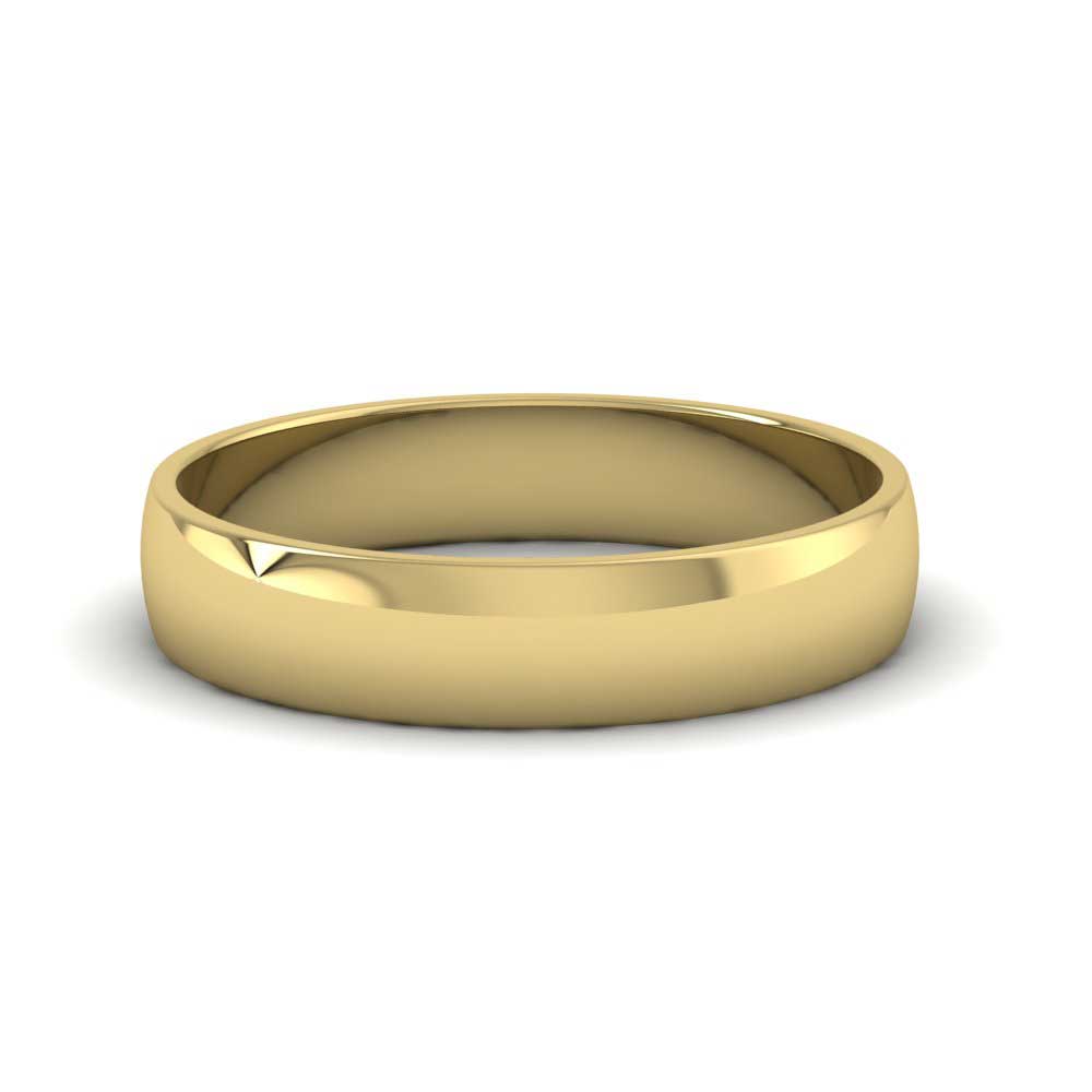 18ct Yellow Gold 5mm D shape Classic Weight Wedding Ring